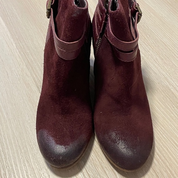 Tandem Leather Burgundy Ankle Boots Size 5 - Picture 2 of 3